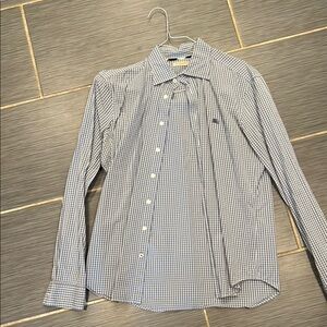 Burberry Blue and White Casual Button Down Shirt